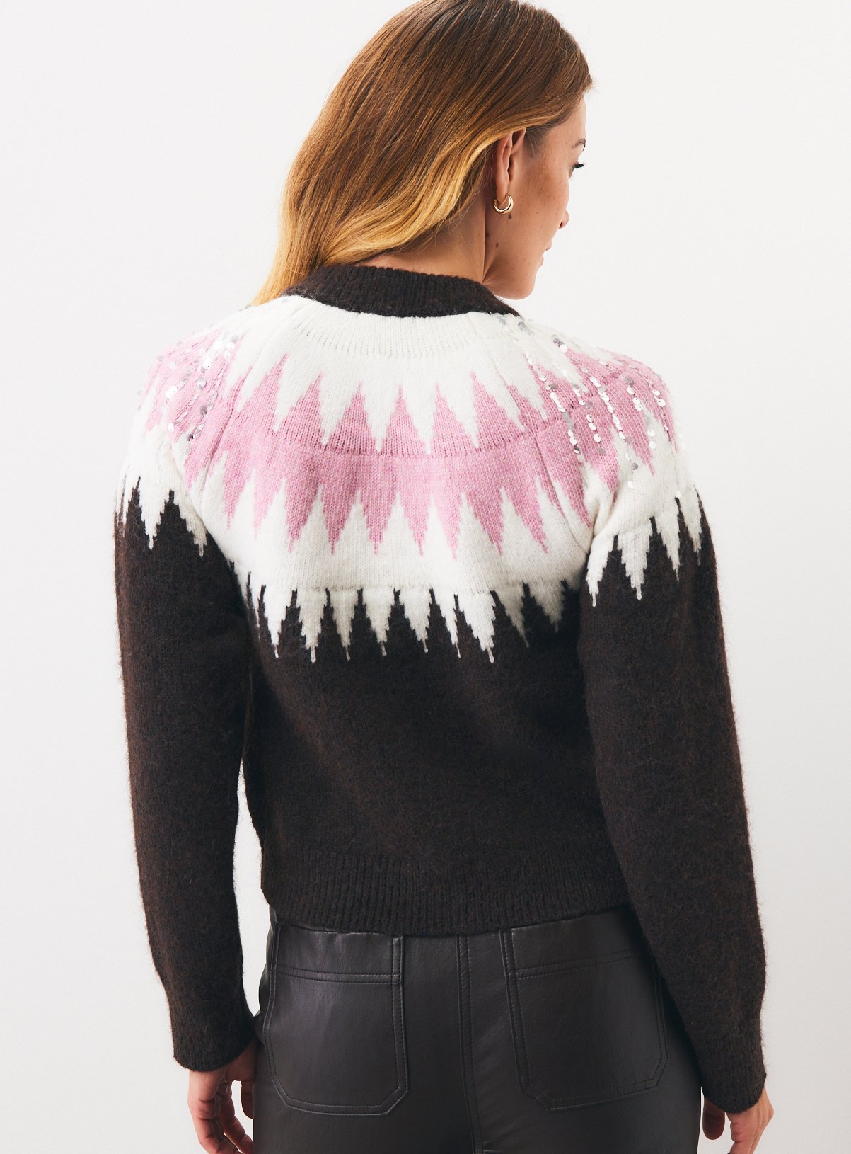 Sequin Fairisle Cardigan S - Image 4 thumbnail